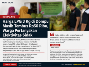 LPG Subsidi Masih Dijual di Atas HET, Sidak Berulang Belum Mampu Menekan Harga